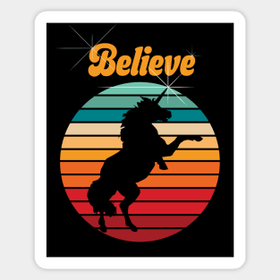 Unicorn. Believe. Sticker